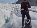 Pomiary geodezyjne na lodowcu Hansa podczas dnia polarnego&nbsp;