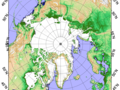 Zasięg lodu morskiego w dniu 18 stycznia 2014 
źródło http://www.iup.uni-bremen.de:8084/amsr2/arctic_AMSR2_visual.png